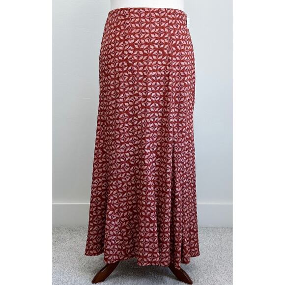 Maurices Rust Orange Boho Long Maxi Skirt NWT - Picture 2 of 8